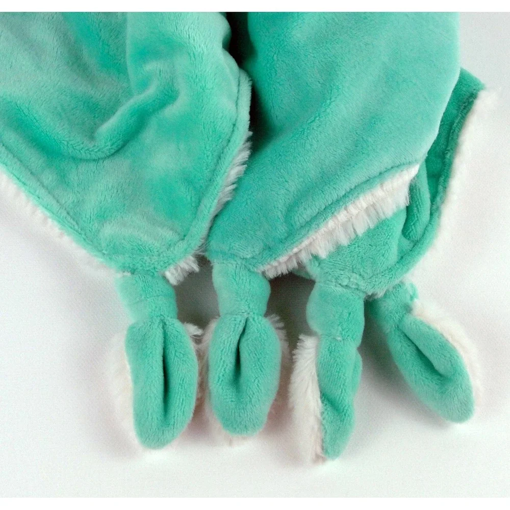 Mary Meyer Baby Llama Lovey Plush Security Blanket Green Knotted Corners Alpaca